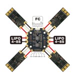 Foxeer PDB400 8S 400A PDB 4-8S Distribution Board DUAL Battery PAD Installation Hole Spacing 30.5mm for Drone Parts
